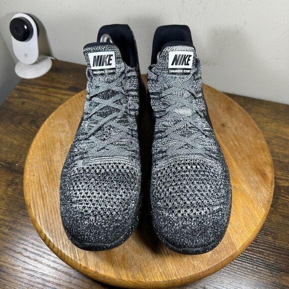 Nike Lunarepic Flyknit 2 Running Shoes Oreo Men's Size 12.5 Shoe 863779-041 - Picture 2 of 8